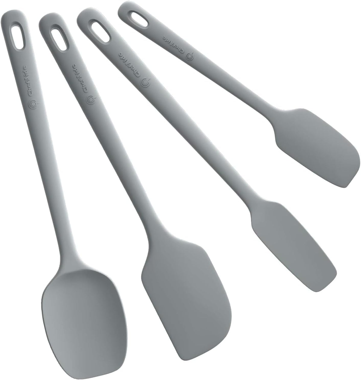 Best Seller - ChefAide 5 Pieces Silicone Spatulas Set, Heat Resistant Rubber Spatula - Food Grade Silicone, Heat Resistant Up to 600°F, Upgrade Strong Handle, Safe for Nonstick Cookware,Ideal for Cooking & Baking