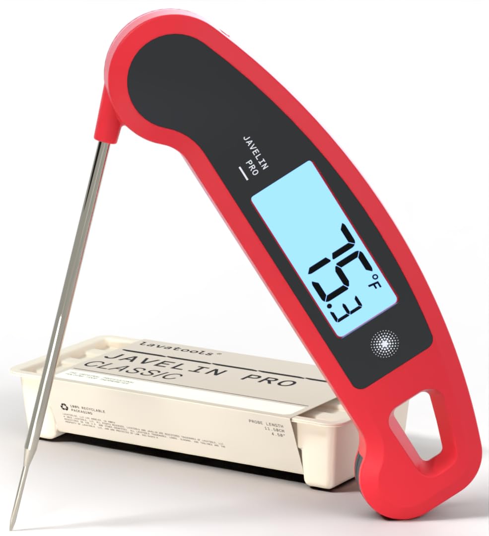 Hot Sale - Lavatools Javelin? PRO Classic Ultra-Fast 2-Second Professional Digital Instant Read Meat Thermometer for Grill and Cooking, Auto-Rotating Backlit Display, IP65 Water Resistant, NSF Certified – Sambal
