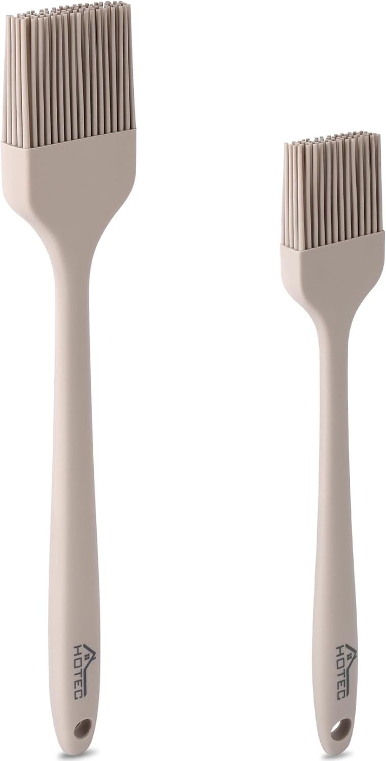 Hot Sale - HOTEC 600℉ Heat Resistant Silicone Basting &Pastry Brush, Multicolor 5 - BPA Free, Dishwasher safe For Marinading Meat Grill Oil Butter Sauce, For Pastry Sausages Desserts Turkey, Barbecue