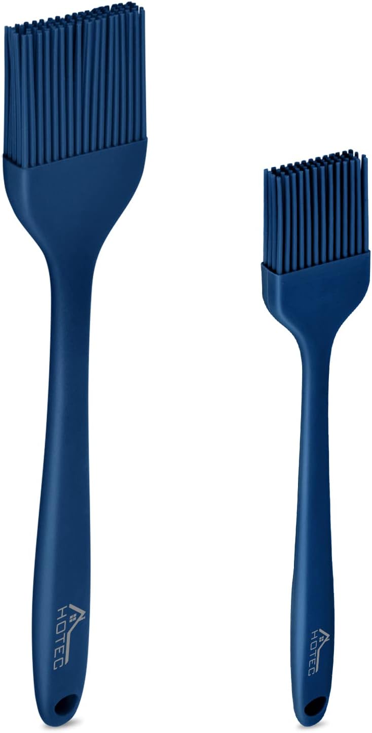 Hot Sale - HOTEC 600℉ Heat Resistant Silicone Basting &Pastry Brush, Multicolor 5 - BPA Free, Dishwasher safe For Marinading Meat Grill Oil Butter Sauce, For Pastry Sausages Desserts Turkey, Barbecue