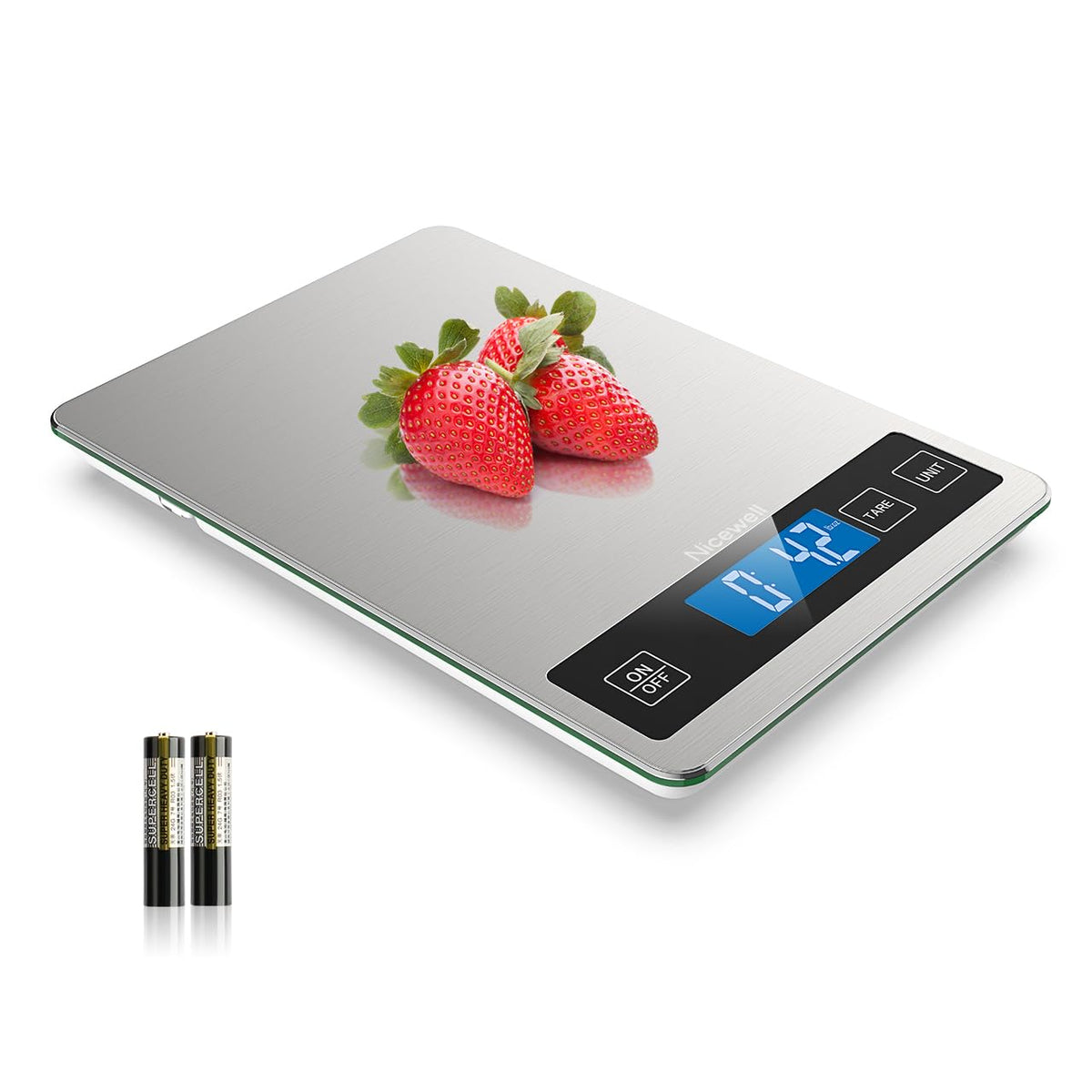 Special Offer - Nicewell Food Scale 22lb Digital Kitchen Scale for Cooking Baking - Tare Function, Stainless Steel, Grams and OZ, 1g/0.1oz Precise Graduation, Backlit LCD, Easy Clean