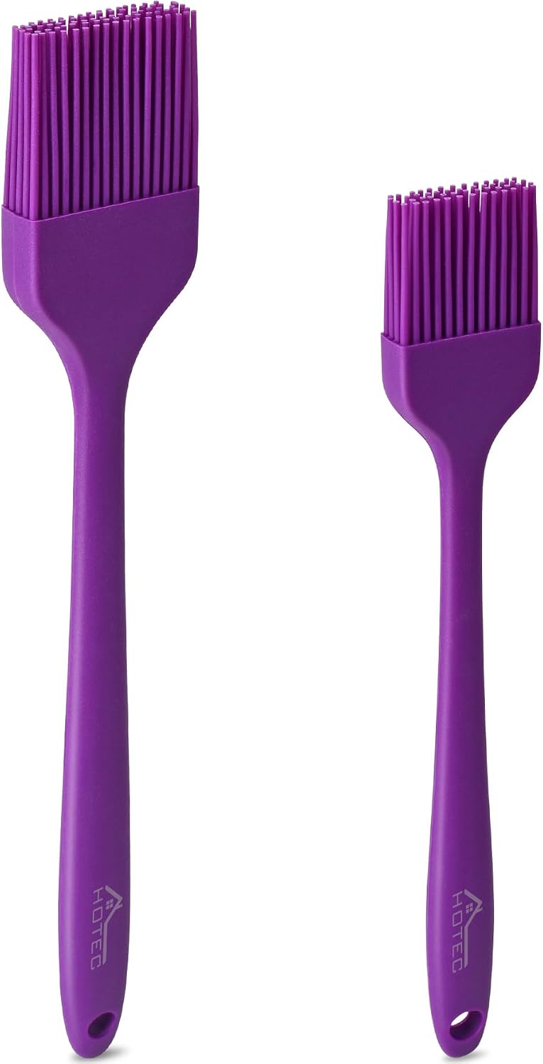 Hot Sale - HOTEC 600℉ Heat Resistant Silicone Basting &Pastry Brush, Multicolor 5 - BPA Free, Dishwasher safe For Marinading Meat Grill Oil Butter Sauce, For Pastry Sausages Desserts Turkey, Barbecue