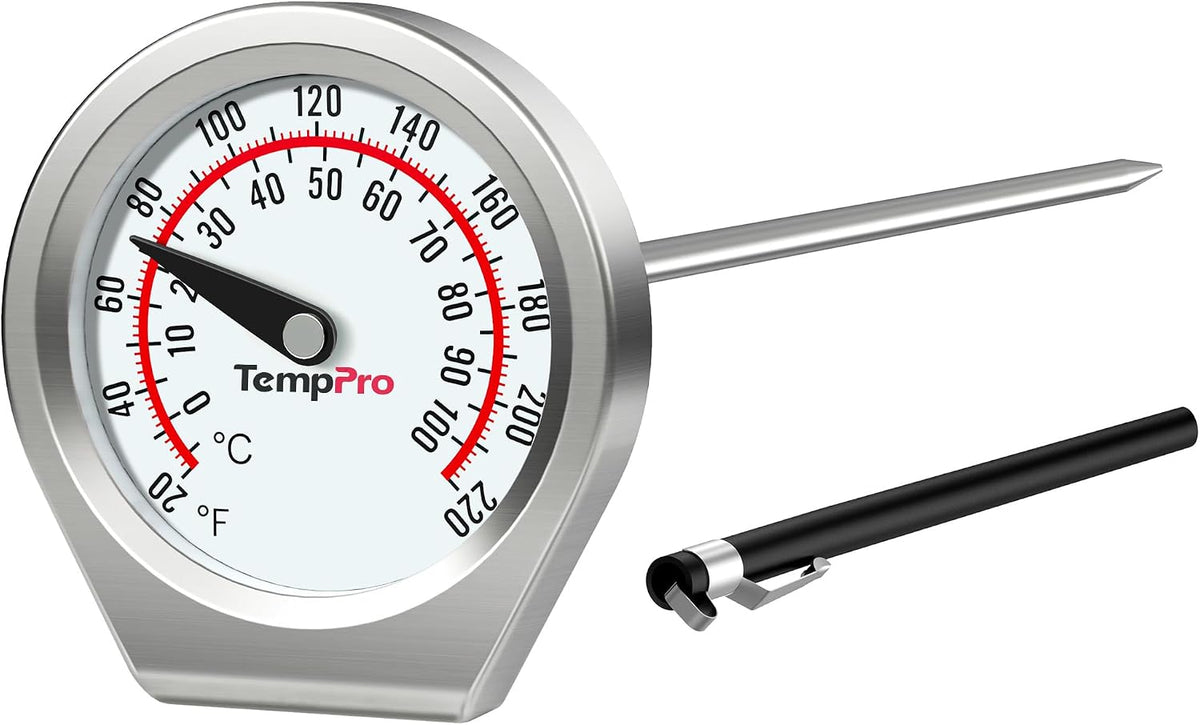 Limited-Time Deal - TempPro TempSwift 1 Sec Digital Food Thermometer for Kitchen Cooking - Meat Thermometer Digital, 5.3 inches Super Long Probe, Bread Baking Sourdough Liquids Candy Making Accessories Gift