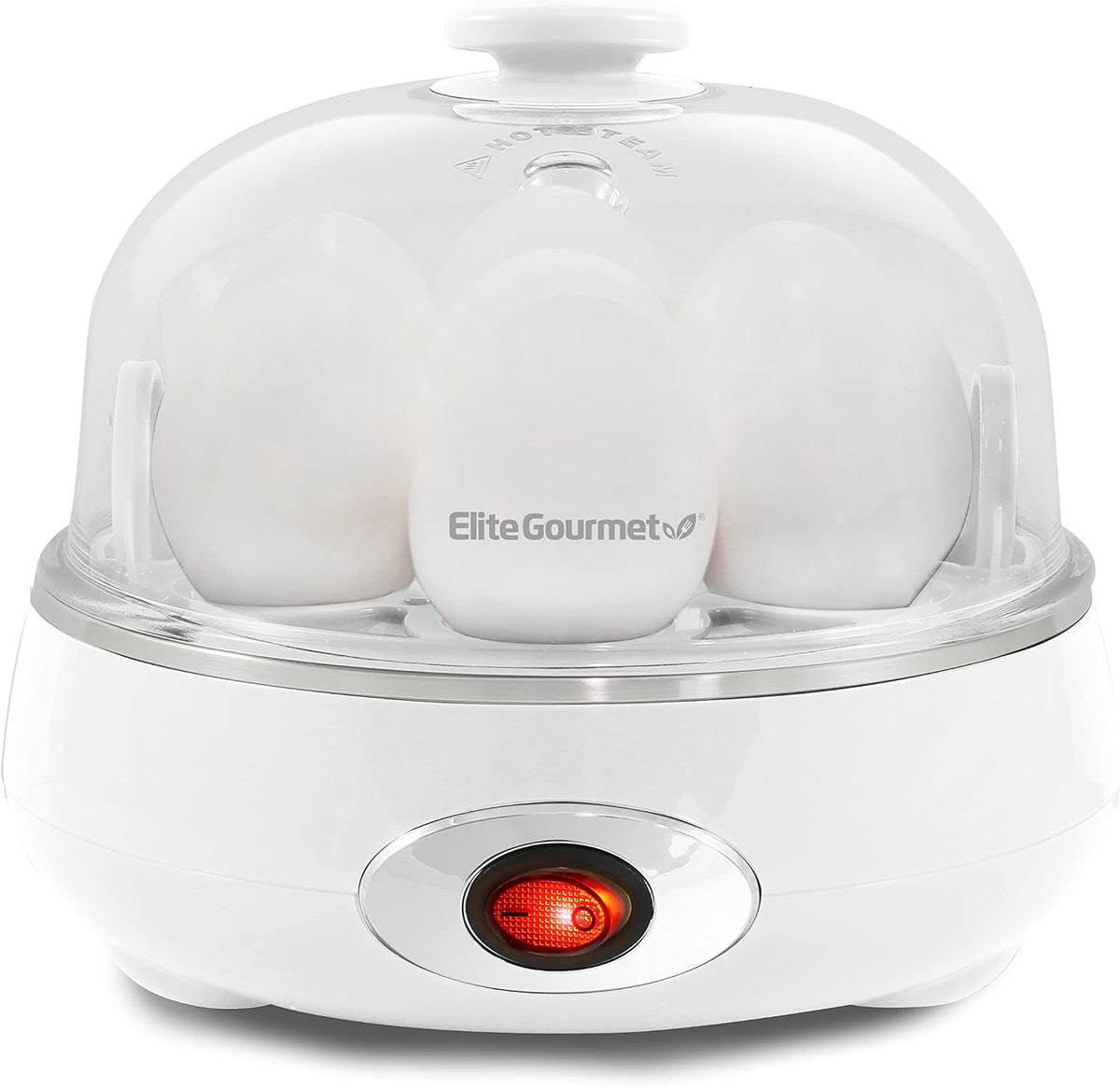 Great Value - Elite Gourmet 7-Egg Electric Egg Cooker, BPA-Free, Auto Shut-Off - Soft, Medium & Hard Boiled, Measuring Cup, EGC115B