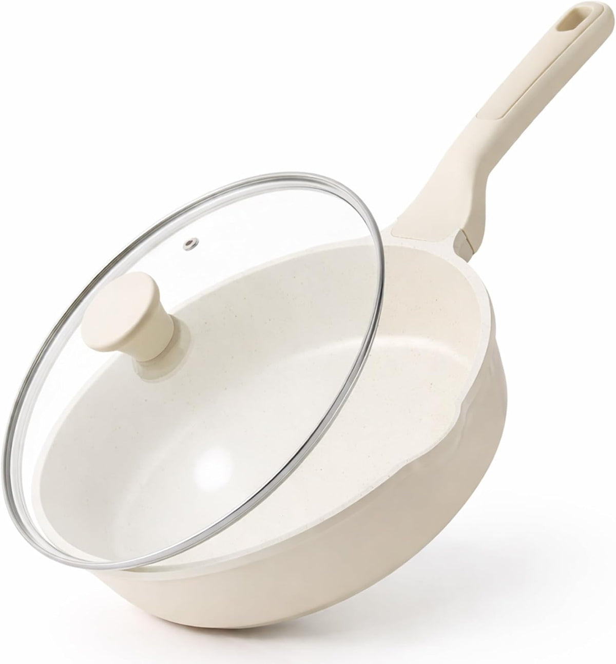 Special Offer - SENSARTE Nonstick Skillet, Deep Frying Pan 10/11/12-inch, Saute Pan with Lid, Stay-cool Handle, Healthy Stone Cookware Cooking Pan, Induction Compatible (10-Inch/3.5QT)