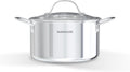 Special Offer - Sunhouse Stock Pot with Lid - 7 QT Large Pot for Cooking Pasta, Soup, Ollas - Impact-bonded Base Big Stainless Steel Pots for Canning, Boiling, Spaghetti - Oven Safe & Induction Compatible