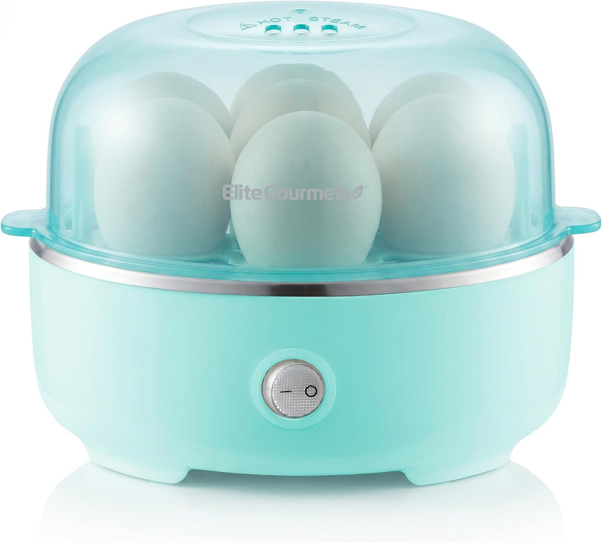 Great Value - Elite Gourmet 7-Egg Electric Egg Cooker, BPA-Free, Auto Shut-Off - Soft, Medium & Hard Boiled, Measuring Cup, EGC115B