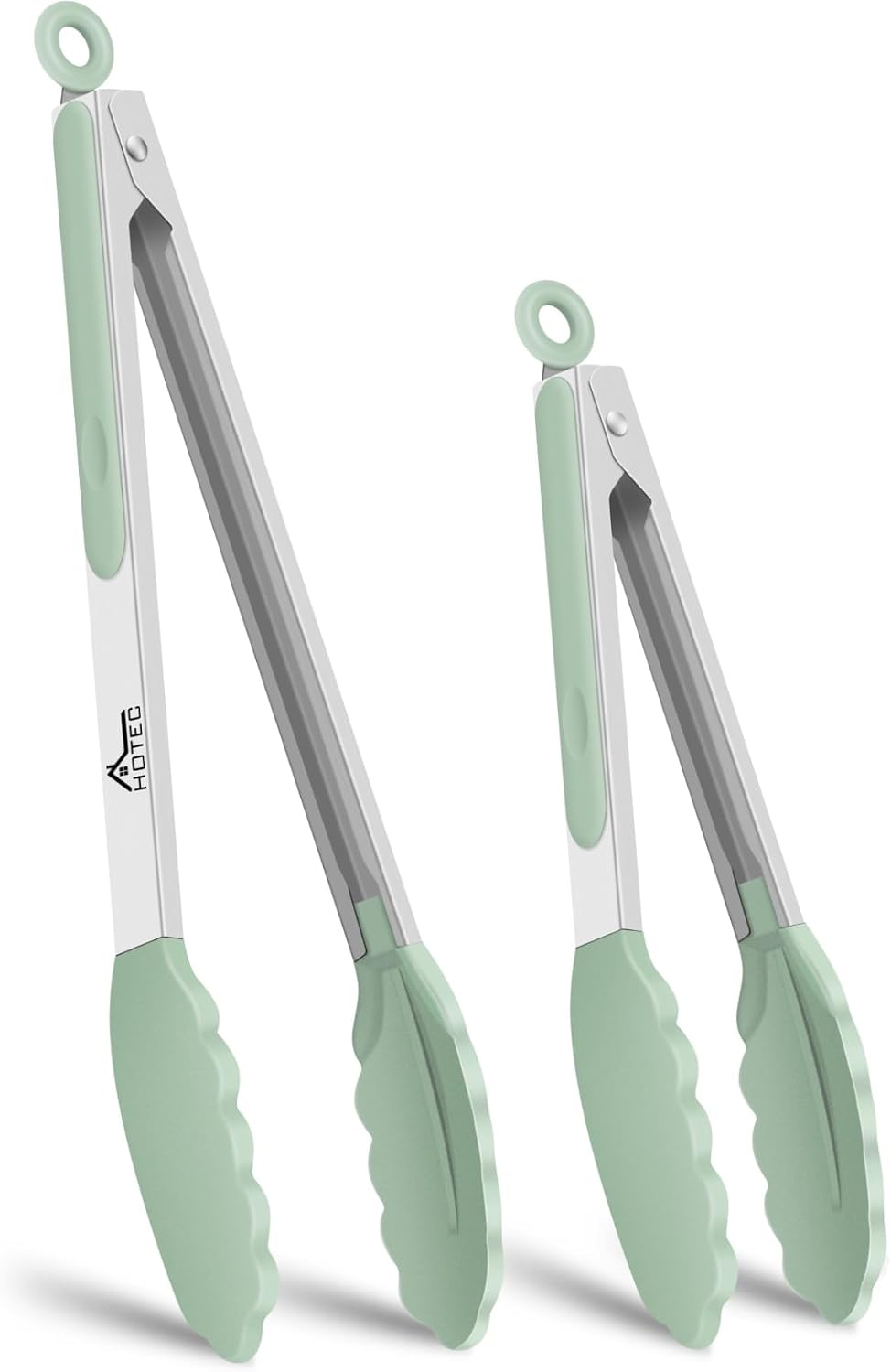 Hot Sale - HOTEC Stainless Steel Kitchen Tongs with Silicon Tips, Set of 3-7, 9 &12 - 600°F Heat-Resistant, Heavy-Duty, Non-Slip, Locking Food Tong for Cooking, Serving, Salad, BBQ, Air Fryer, Dishwasher-Safe