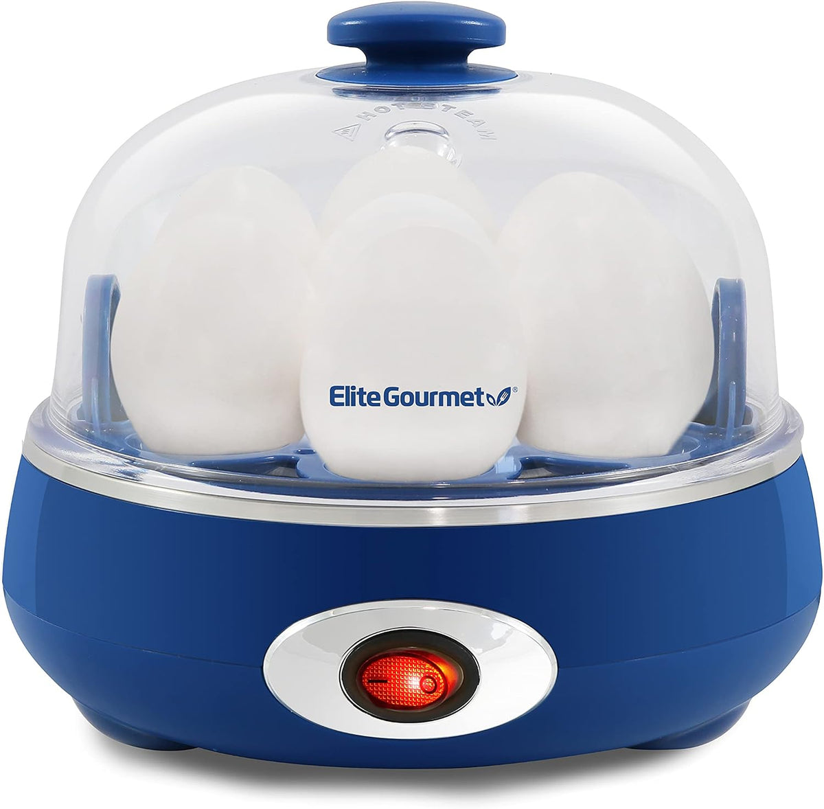 Great Value - Elite Gourmet 7-Egg Electric Egg Cooker, BPA-Free, Auto Shut-Off - Soft, Medium & Hard Boiled, Measuring Cup, EGC115B