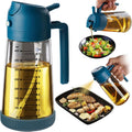 Flash Sale - TrendPlain 16oz/470ml Glass Olive Oil Sprayer for Cooking – 2 in 1 Olive Oil Dispenser Bottle for Kitchen Gadgets and Air Fryer Accessories, Salad, BBQ - Green