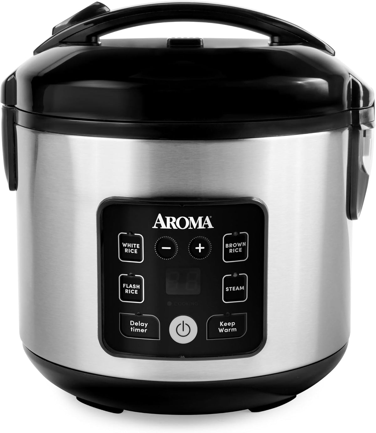 AROMA? CoreCoat? Digital Rice Cooker & Steamer for Brown Rice with Nonstick Ceramic Coating (8 Cups Cooked, 4 Cups Uncooked)