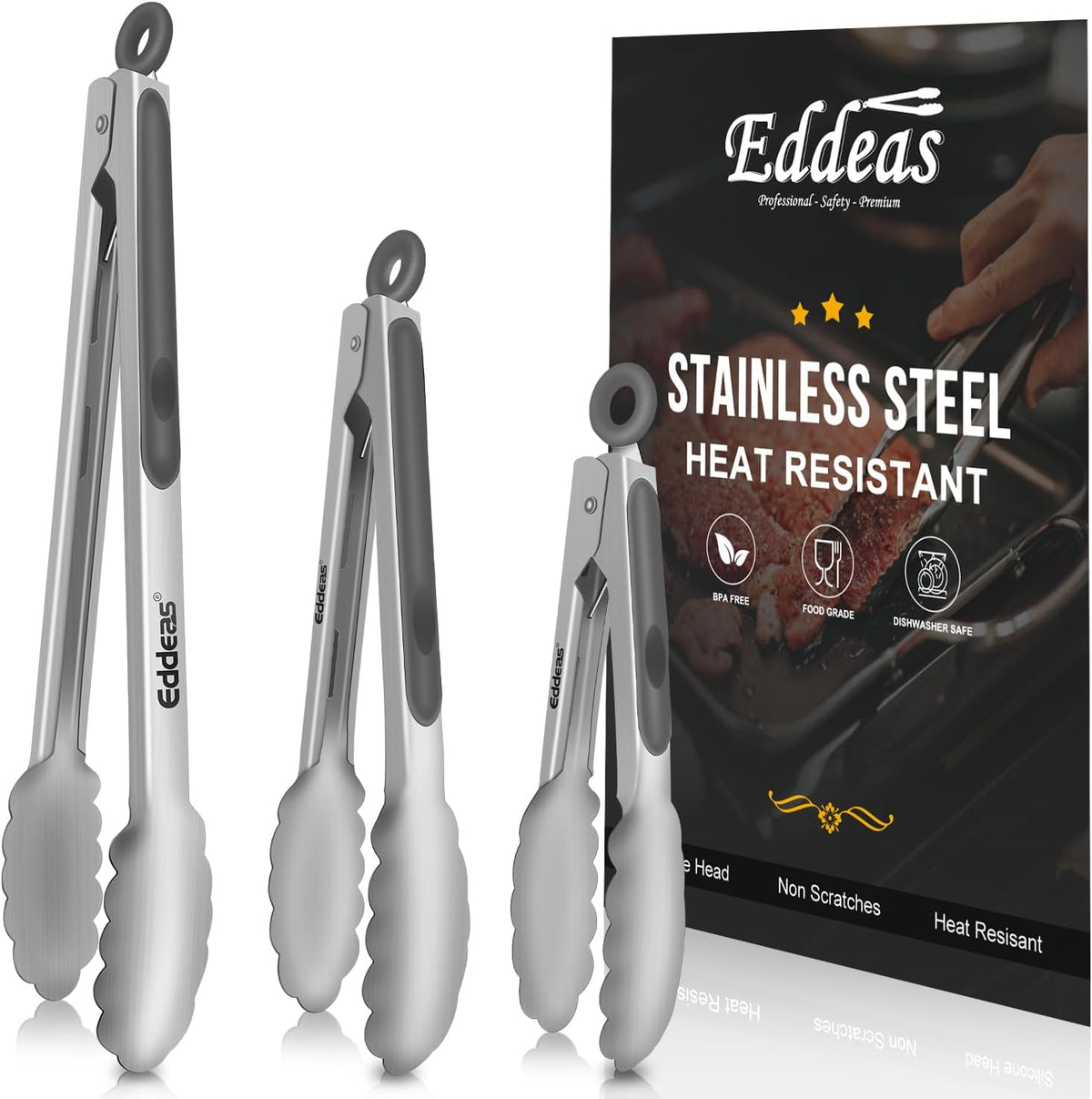 Best Seller - kitchen tweezers for cooking tweezers stainless steel tongs 12108 - Heat Resistant 600 Degrees Heavy Duty Metal Tweezers Tongs Ideal for Meat, pasta, plating Dishwasher Safe