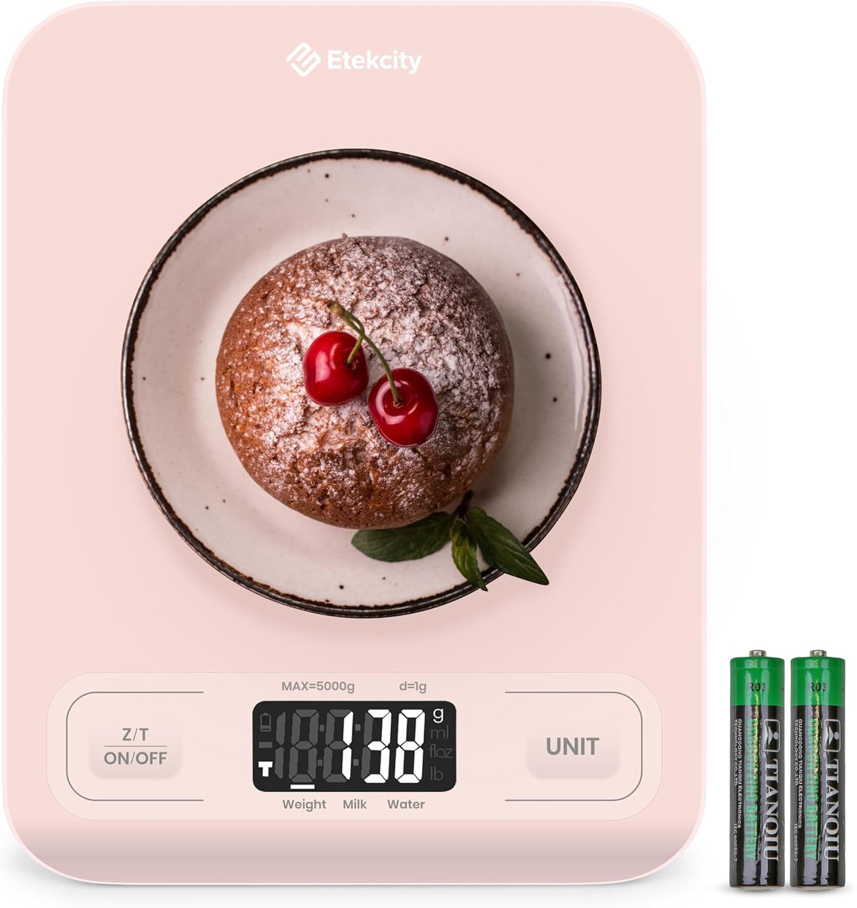 Etekcity Food Kitchen Scale, Digital Grams and Ounces, 11lb - Tare function, ideal for baking, weight loss, keto, meal prep, packages, liquids and jewelry, 304 Stainless Steel