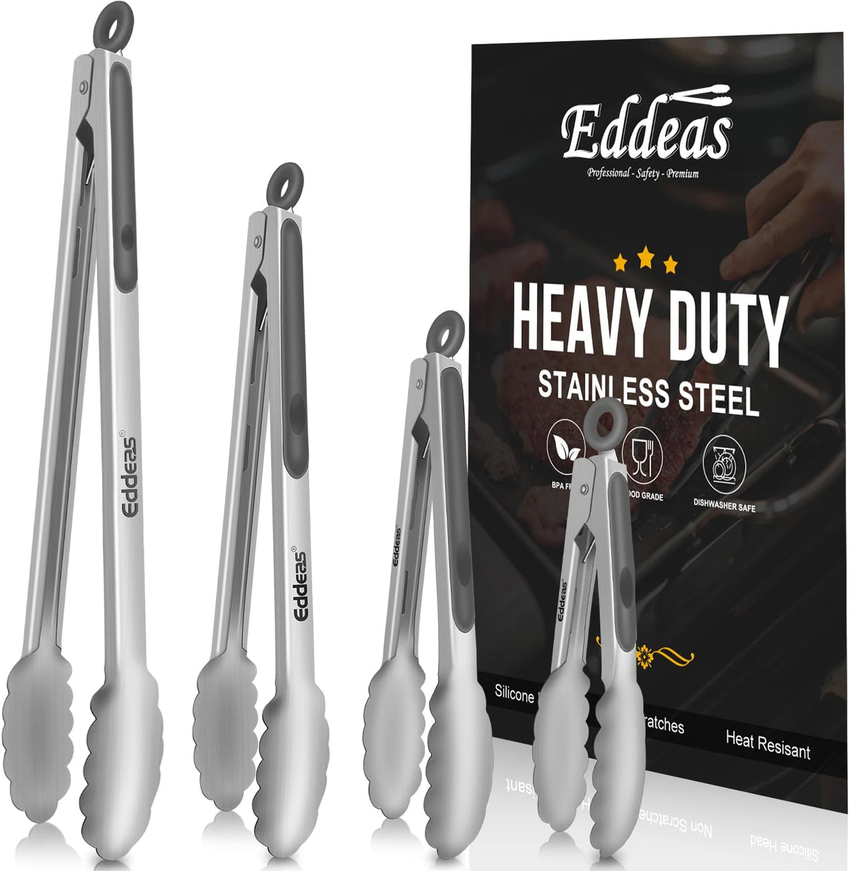 Best Seller - kitchen tweezers for cooking tweezers stainless steel tongs 12108 - Heat Resistant 600 Degrees Heavy Duty Metal Tweezers Tongs Ideal for Meat, pasta, plating Dishwasher Safe