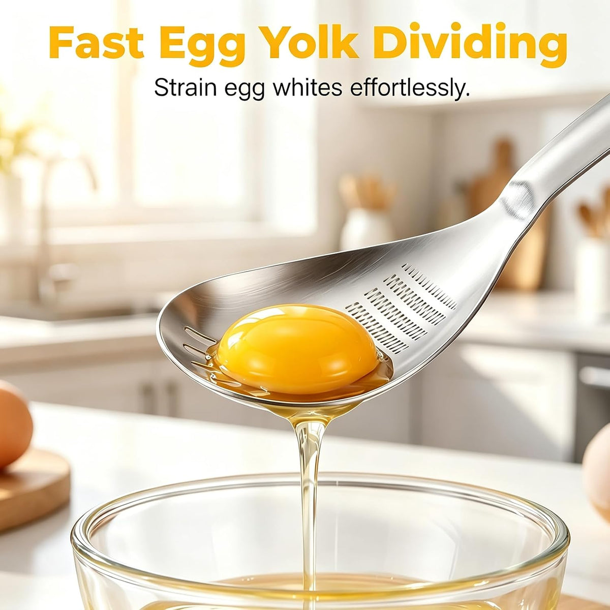 Limited-Time Deal - 5-in-1 Multifunctional Cooking Spoon Kitchen Tool - 5-in-1 spoon mashes, separates eggs, opens bottles & more. Dual-color set (A+B) saves drawer space. No more tool-switching