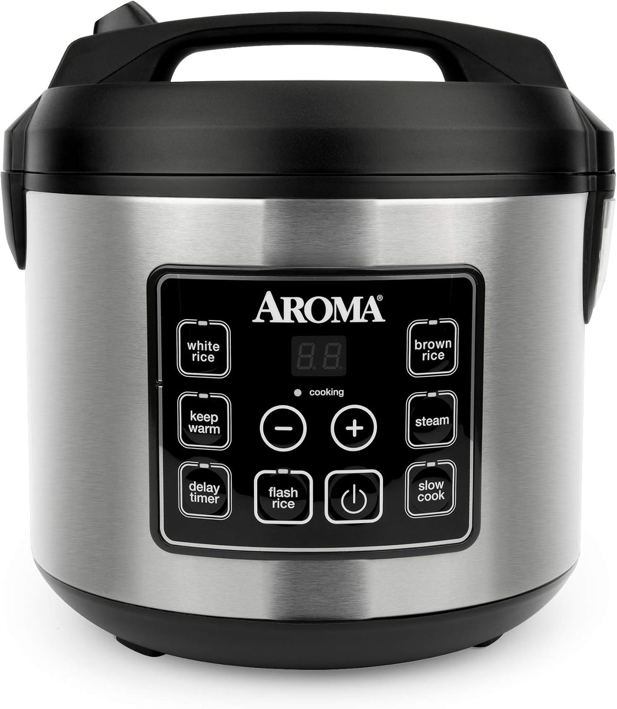 AROMA? CoreCoat? Digital Rice Cooker & Steamer for Brown Rice with Nonstick Ceramic Coating (8 Cups Cooked, 4 Cups Uncooked)