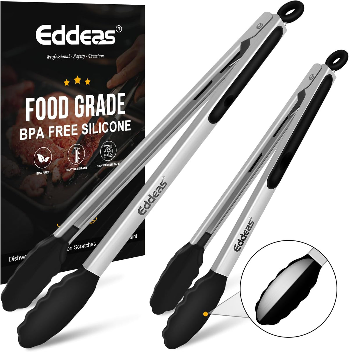 Best Seller - kitchen tweezers for cooking tweezers stainless steel tongs 12108 - Heat Resistant 600 Degrees Heavy Duty Metal Tweezers Tongs Ideal for Meat, pasta, plating Dishwasher Safe