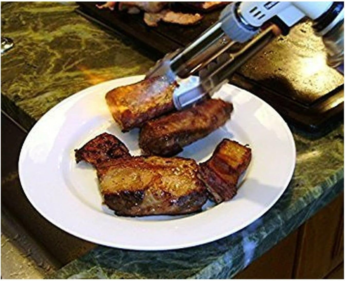 Great Value - Iwatani PRO2 Culinary Professional Kitchen Butane Torch - Adjustable Flame Shape Strength 2700 F - Sous Vide Crème Brulee Pastries - Anti-flare - Incl. Stabilizing Stand - Butane Fuel Not Included