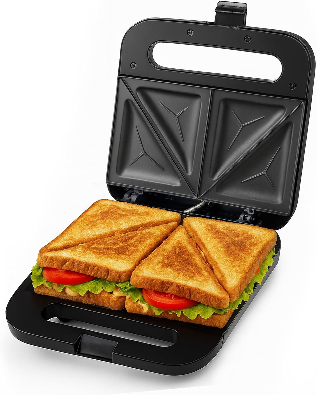 OVENTE Electric Sandwich Maker, 750W Non-Stick Plates, Black GPS401B - Perfect for Grilled Cheese, Tuna Melts, Omelets, French Toast, Breakfast Favorites, Light Meals, and Snacks, 750W