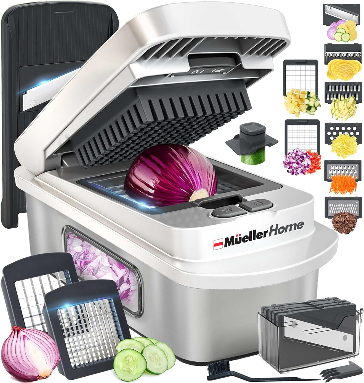 Hot Sale - MUELLER HOME Pro-Series All-in-One, 12 Blade Mandoline Slicer for Kitchen