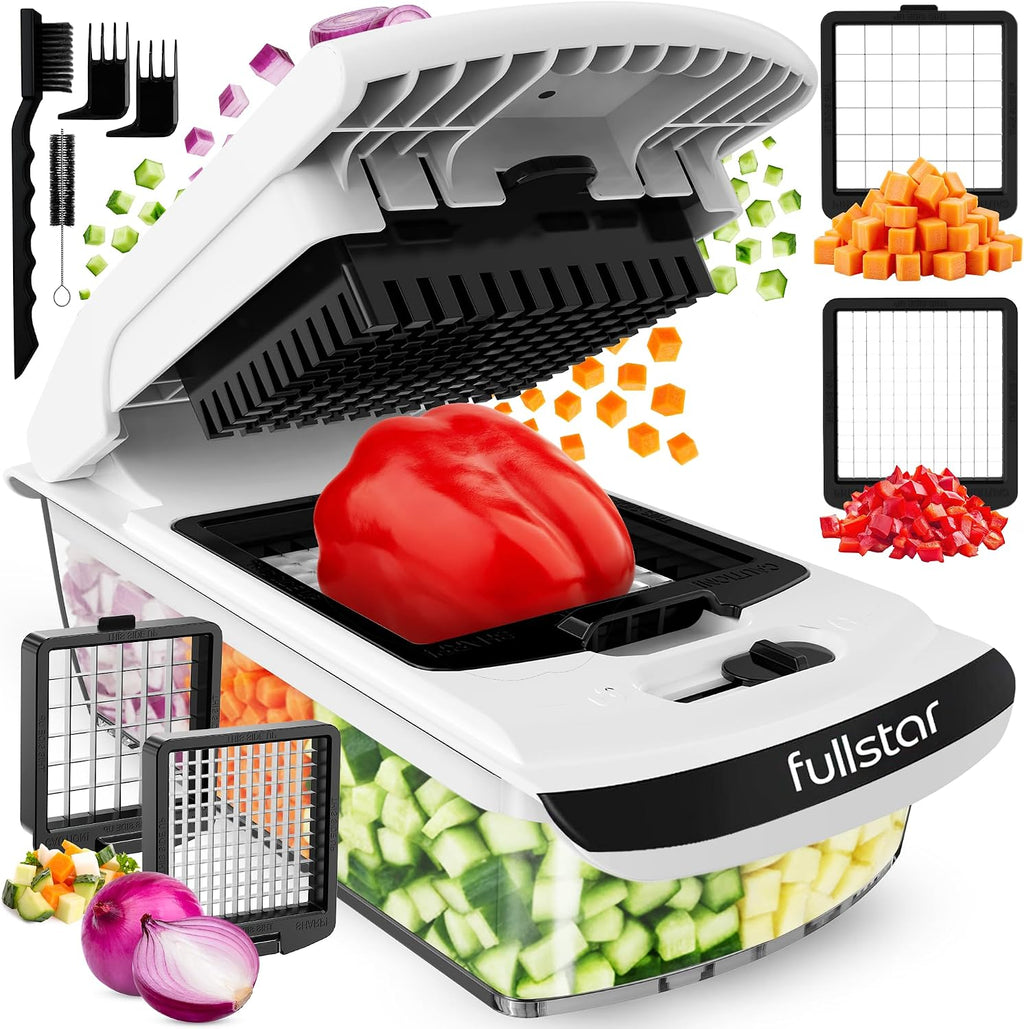 Hot Sale - Fullstar Pro Original Vegetable Chopper & Spiralizer, All-in-1 Kitchen Tool - Multi-Blade Veggie Chopper, 5-Cup Container Onion & Food Cutter Dicer Spiralizer Dishwasher Safe Kitchen Gadgets & Essentials