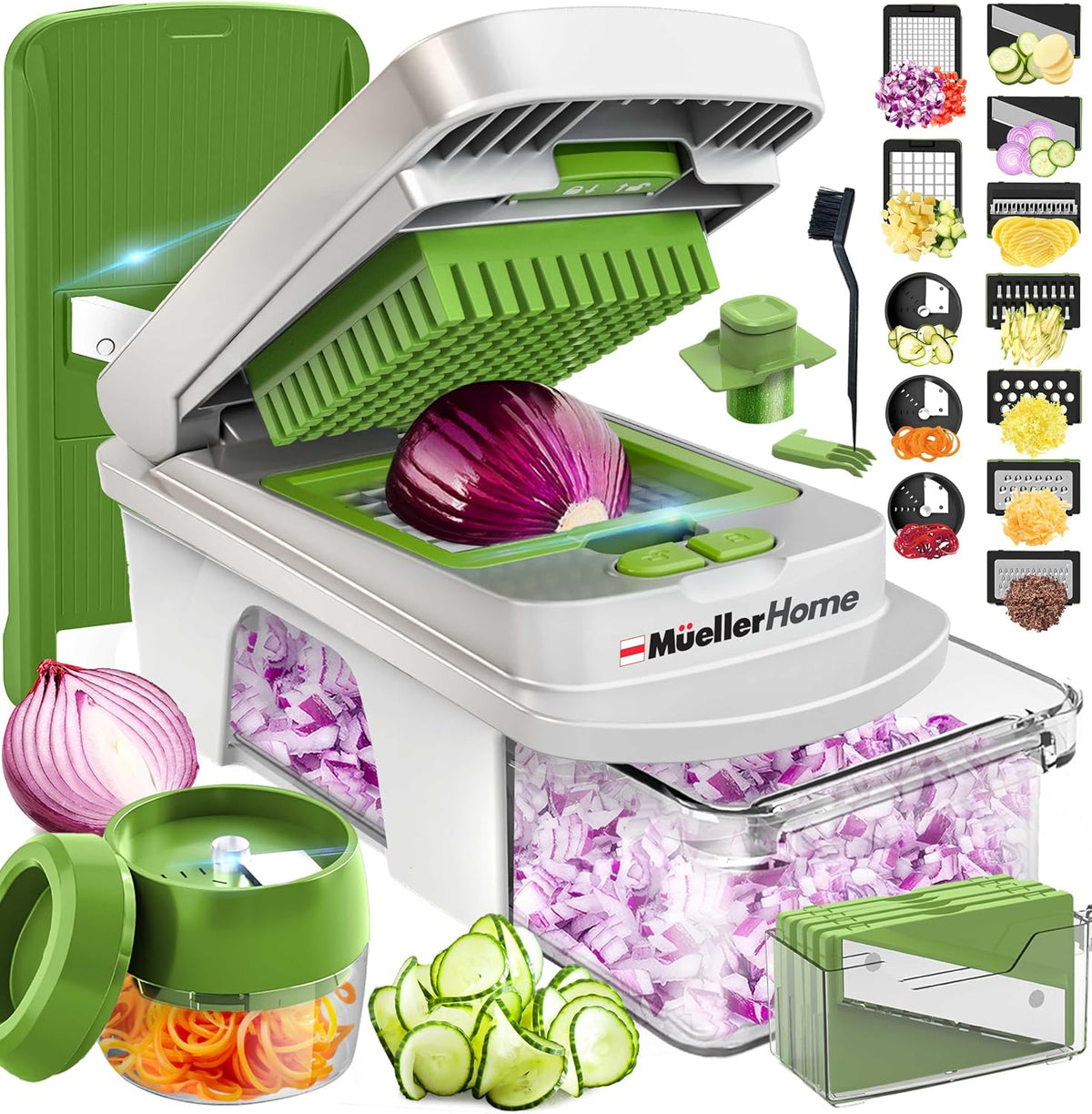 Hot Sale - MUELLER HOME Pro-Series All-in-One, 12 Blade Mandoline Slicer for Kitchen